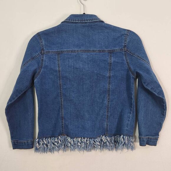 Oopsie Daisy Jean Jacket with Fringe Size 5XL 10-12 Girl's Fringe Jean Jacket - Picture 5 of 9